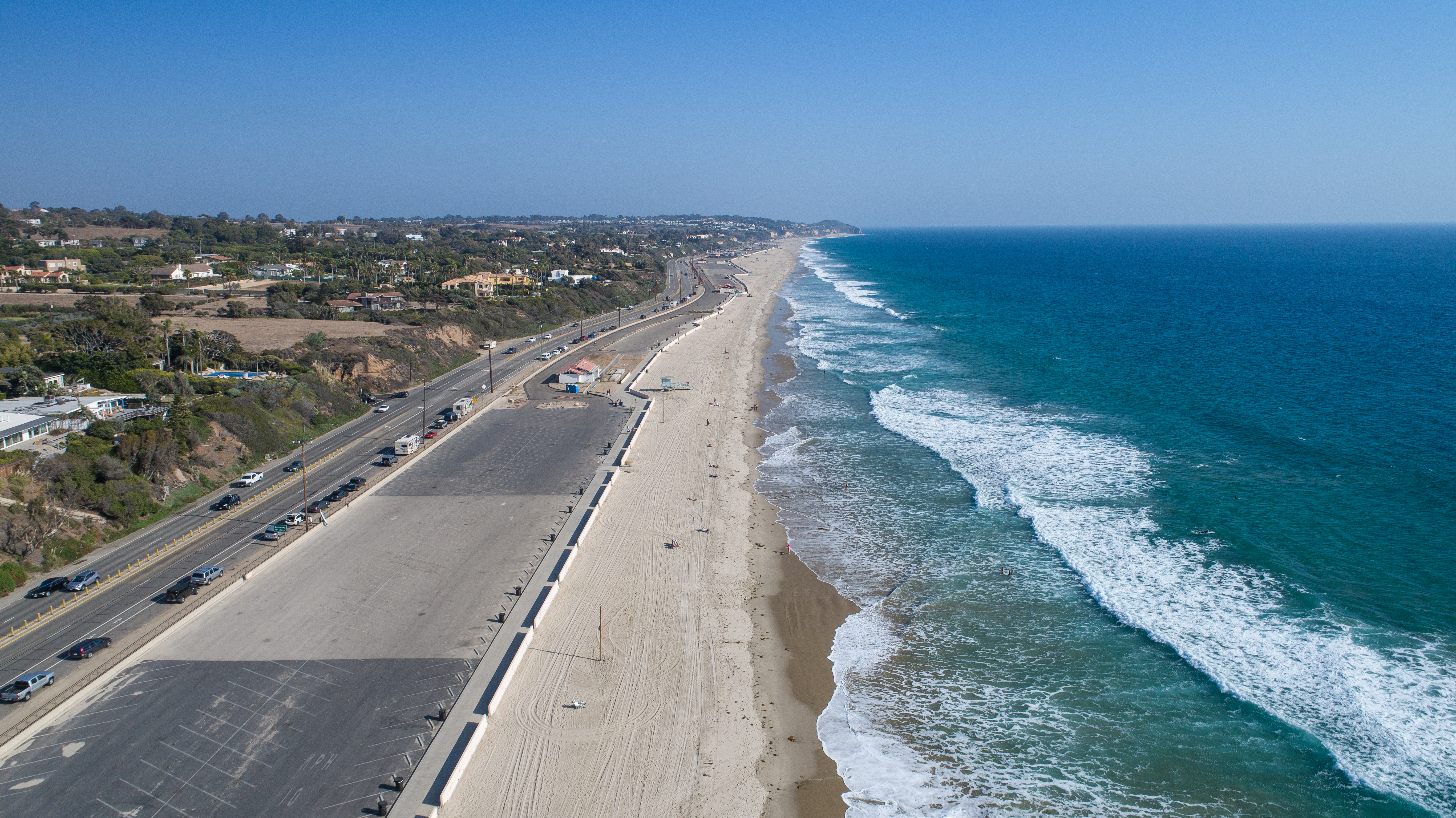 ZUMA BEACH, CALIFORNIA, USA - People on Zuma beach, public beach